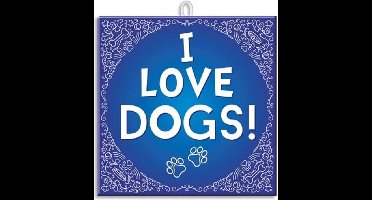 Paperdreams Slogan tegel - I love dogs