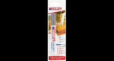 Viltstift edding 4000 decomarker rond zilver 2-4mm