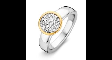 Ring zilver/goud zirkonia