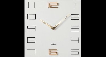 Wandklok Wit en Goud modern design