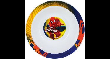 Spiderman servies bord - diep bord - kinder/peuter ontbijt bordje - 16 cm