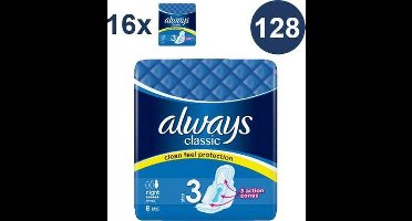 Always Classic Night- 16 x 8 stuks (128 stuks) - Voordeelverpakking - Maandverband
