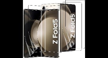 Screenprotector voor Samsung Galaxy Z Fold 5 - 2 stuks Beschermende kunststoffen transparante plastic schermfolie