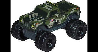 Carrera Speelgoedvoertuig - Monster Truck -Camouflage- - Groen - Key Rr in Schaal 1:64 Terugtrekauto