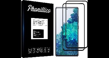 Screenprotector voor Samsung Galaxy S20 FE - 2 stuks Beschermglas van glas Transparante glazen schermbeschermfolie met zwarte randen