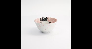 Tokyo Design Studio - Kawaii - Rijstkom - Dieren - Roze - 12x6,2cm - 300ml
