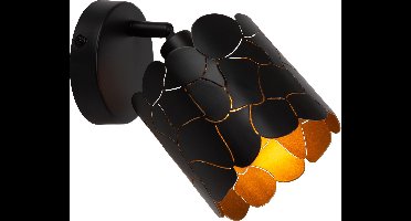 Lucide ALMELO - Wandspot / Wandlamp - Ø 12 cm - 1xE14 - Zwart