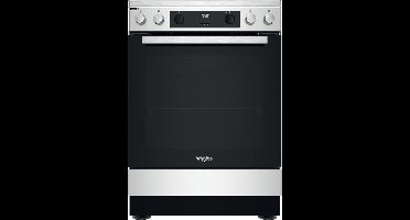 Whirlpool WS68V8CCXT, Vrijstaand fornuis, Roestvrijstaal, Draaiknop, Touch, Roestvrijstaal, Voorkant, 1 m
