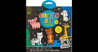 Kraskunst Stickers - Dieren, 6dlg.