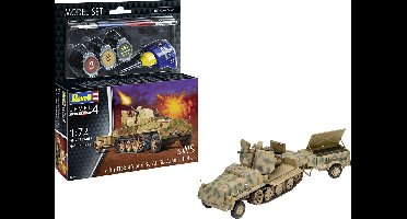 Revell Modelbouwpakket Militaire voertuigen - 63293 sWS mit Flak-Aufbau als Sfl. mit 3,7cm Flak 43 - Model Set Plastic - 1:72 - Modelbouw