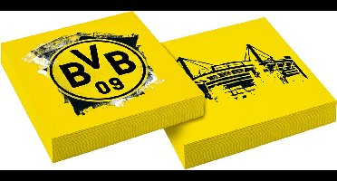 RIETHMULLER - 20 Borussia Dortmund papieren servetten 33 x 33 cm
