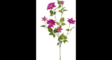 Emerald - Kunstbloem Clematis 110cm fuchsia - Kunstplant voor binnen