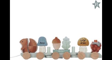 Little Dutch Blokkentrein Eekhoorn - Forest Friends FSC ( met naam )