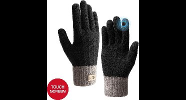Mario Russo Touchscreen Handschoenen - Handschoenen Dames & Heren - Handschoenen winter - One Size - Zwart