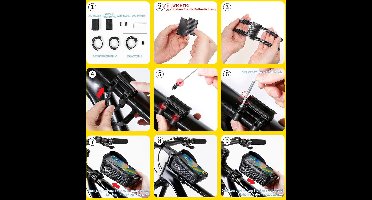 Fietsstuurtas waterdicht voor telefoon - snelsluiting - touchscreen - smartphones 68 inch