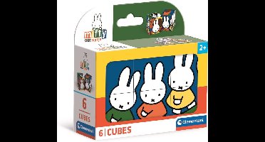 Clementoni - 6 Blokken Puzzel - Nijntje - 6 afbeeldingen - Vanaf 2 jaar