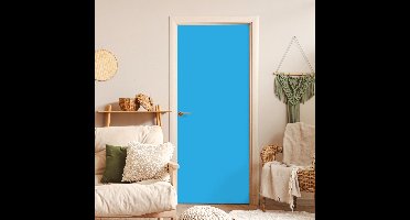 Deurposter 90x215 cm - Deursticker Blauw - Licht - Kleuren - Meubelfolie zelfklevend - Deurfolie woonkamer - Interieurfolie fotobehang - Deur plakfolie - Deurstickers - Deurbehang sticker - Kamer decoratie