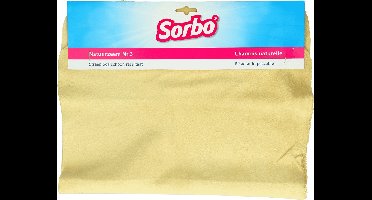 2x Sorbo huishoud/schoonmaak natuurzeem lederen raamlap 35 x 52 cm