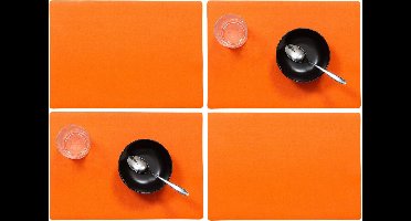 Wicotex luxe Placemats Plain - Set van 10x stuks - oranje - 43 x 30 cm - Met anti slip laag - Teflon coating toplaag