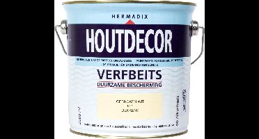 Hermadix Houtdecor Verfbeits Dekkend - 2,5 liter - 601 Gebroken Wit