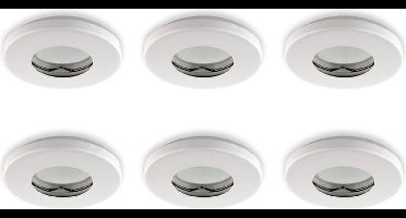 Groenovatie Inbouwspot - Rond - Waterdicht IP54 - Ø85 mm - Mat Wit - 6-Pack