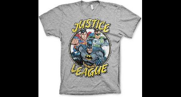 DC Comics Justice League Heren Tshirt -L- Team Grijs
