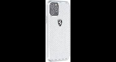 Zilver hoesje Ferrari - Backcover - iPhone 11 Pro - Carbon Fiber - FEHCAHCN58SI