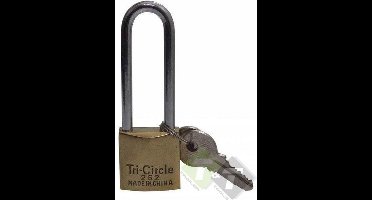 Hangslot Tri-Circle, 38mm, hoogte 73mm, breedte 32.5mm, dikte 6.4mm, inc. 3 sleutels