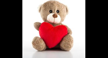 Pluchen Beer met Hart 18 cm