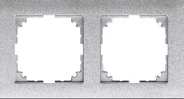 Afdekraam M-Pure 2V - Kunststof Aluminium - Systeem M - Schneider Electric - MEG4020-3660