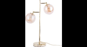 Leitmotiv Tafellamp Shimmer 68 X 18 Cm 2x E14 Staal 25w Goud
