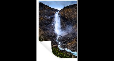 Muurstickers - Sticker Folie - Takakkaw waterval Canada - 20x30 cm - Plakfolie - Muurstickers Kinderkamer - Zelfklevend Behang - Zelfklevend behangpapier - Stickerfolie