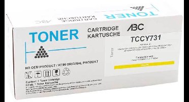 ABC huismerk toner geschikt voor Canon 731 geel voor I-Sensys LBP-7100 Series LBP-7100cn LBP-7110cw MF-620 MF-623cn MF-624cw MF-628cw MF-8200 MF-8230cn MF-8280cw
