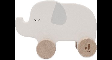 Jollein - Houten Olifant Op Wielen - Houten Speelgoed - Jungle Jambo - 100% FSC