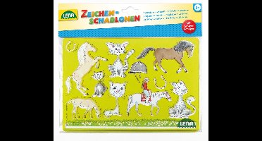 Lena Tekensjablonen Paarden & Katten - 3+