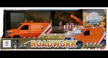 Kids Globe VW Transporter met Pijlwagen en Licht Die-Cast