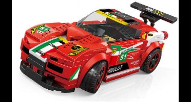 Wange supercar - raceauto bouwen - 2875 - 164 pcs - rood - 6+