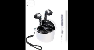 ByShane - Beschermhoes van siliconen voor in-ear bluetooth koptelefoon - Duurzaam en milieuvriendelijk - Wit - Compatibel met opladen - Precieze openingen