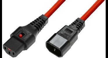 Microconnect MC-C13C14LOCK-0.5M electriciteitssnoer Rood 0,5 m C13 stekker C14 stekker