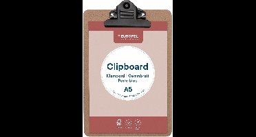 Europel Klembord - Clipboard - Hout - A5 - 14,8 x 21 cm - 12 stuks