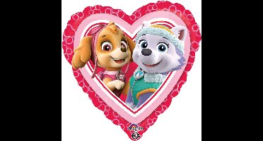PAW Patrol - Ballon - Folie - Skye & Everest - 43 cm - Roze - 1 stuks