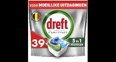 Dreft Vaatwastabletten Platinum All In One Original - 39 stuks