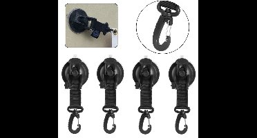4-pack Campinghaken met zuignappen