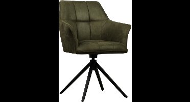 Eetkamerstoel Marly draaibaar - Bull Groen - eetkamerstoelen set van 2