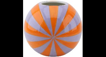 Housevitamin Vaas - Bloemenvaas Swirl - Dolomiet - Oranje/Lila - 20x20x17m