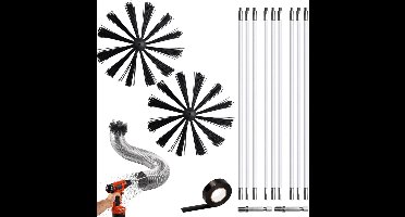 DailySupplies® Schoorsteenveegset - Schoorsteenveger - Schoorsteenborstel 150mm