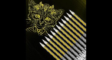 Zeynomax - 12-delige set gouden inkt pennen voor artiesten en studenten - sneldrogende 0.8mm gel pennen - waterbestendig