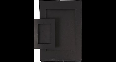 Passepartout lijsten, afm A4+A6, 180 gr, zwart, 2x60 stuk/ 1 doos