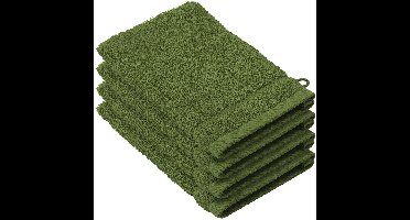 De Witte Lietaer Washandjes Stephanie Cactus - 15 x 21 cm - set 4 stuks - Groen - Katoen