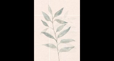 IXXI Japandi Watercolour branch, Bloomery Decor - 60 x 80 cm - Gratis ophangtool - Grote wanddecoratie en posters - Abstract, Minimalistisch